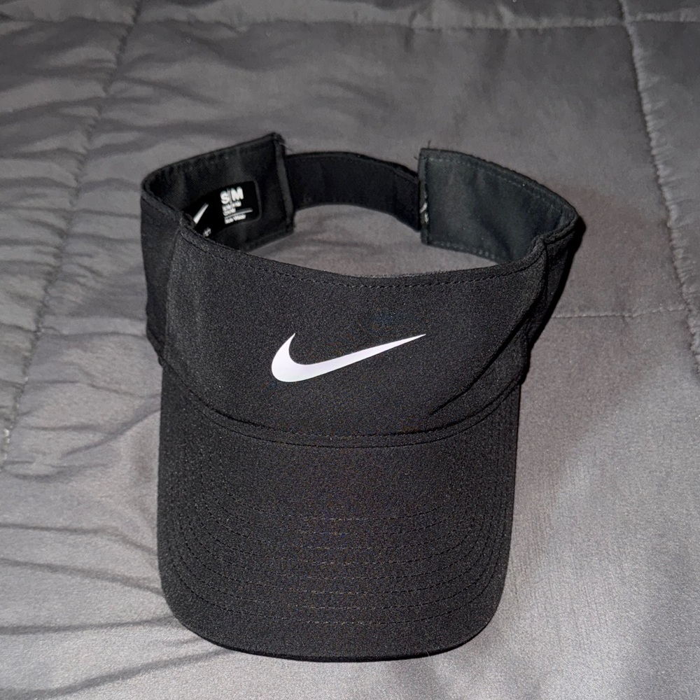 Nike Dri Fit Black and White Visor Hat